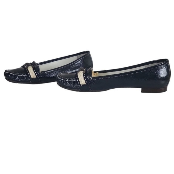 Talbots Navy Blue Leather Loafer Size 8B - Picture 4 of 8
